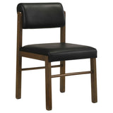 Kehoe Walnut/Black Upholstered Dining Side Chair (Set of 2) by Coaster at Eve Furniture