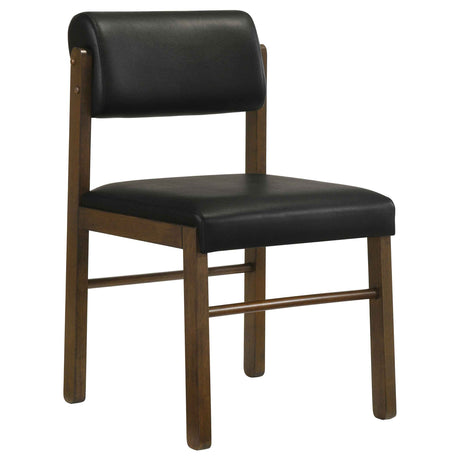 Kehoe Walnut/Black Upholstered Dining Side Chair (Set of 2) by Coaster at Eve Furniture