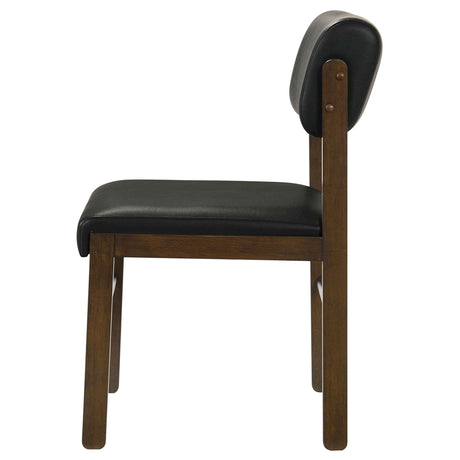 Kehoe Walnut/Black Upholstered Dining Side Chair (Set of 2) by Coaster at Eve Furniture