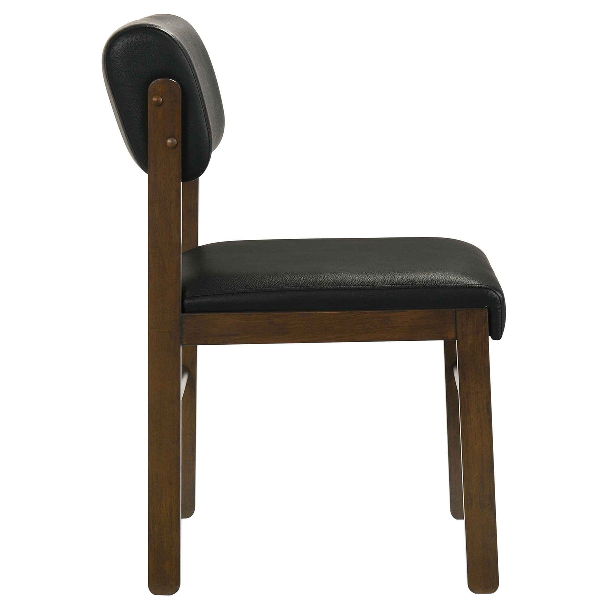 Kehoe Walnut/Black Upholstered Dining Side Chair (Set of 2) by Coaster at Eve Furniture