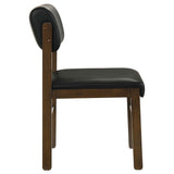 Kehoe Walnut/Black Upholstered Dining Side Chair (Set of 2) by Coaster at Eve Furniture