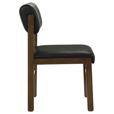 Kehoe Walnut/Black Upholstered Dining Side Chair (Set of 2) by Coaster at Eve Furniture