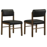Kehoe Walnut/Black Upholstered Dining Side Chair (Set of 2) by Coaster at Eve Furniture