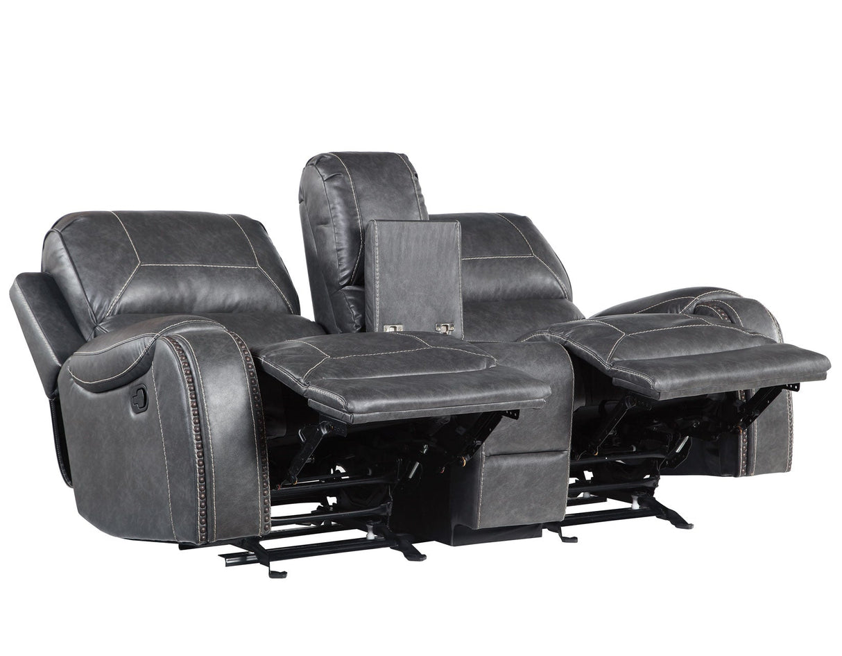 Keily Manual Glider Reclining Loveseat, Grey by Steve Silver at Eve Furniture