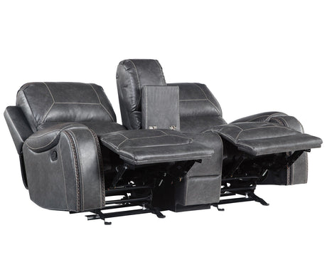 Keily Manual Glider Reclining Loveseat, Grey by Steve Silver at Eve Furniture