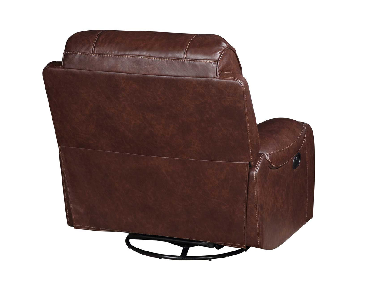 Keily Manual Swivel Glider Recliner, Brown