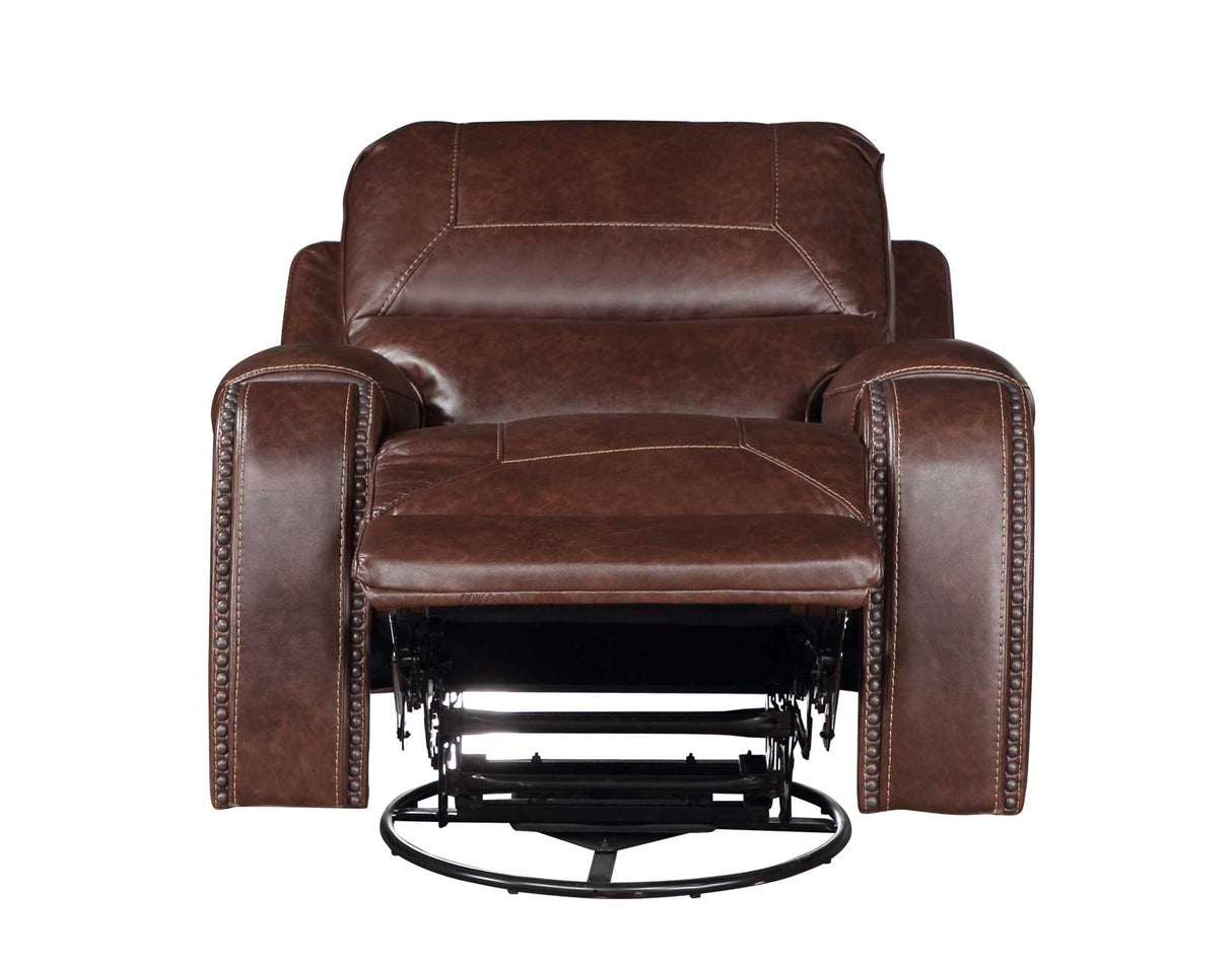 Keily Manual Swivel Glider Recliner, Brown