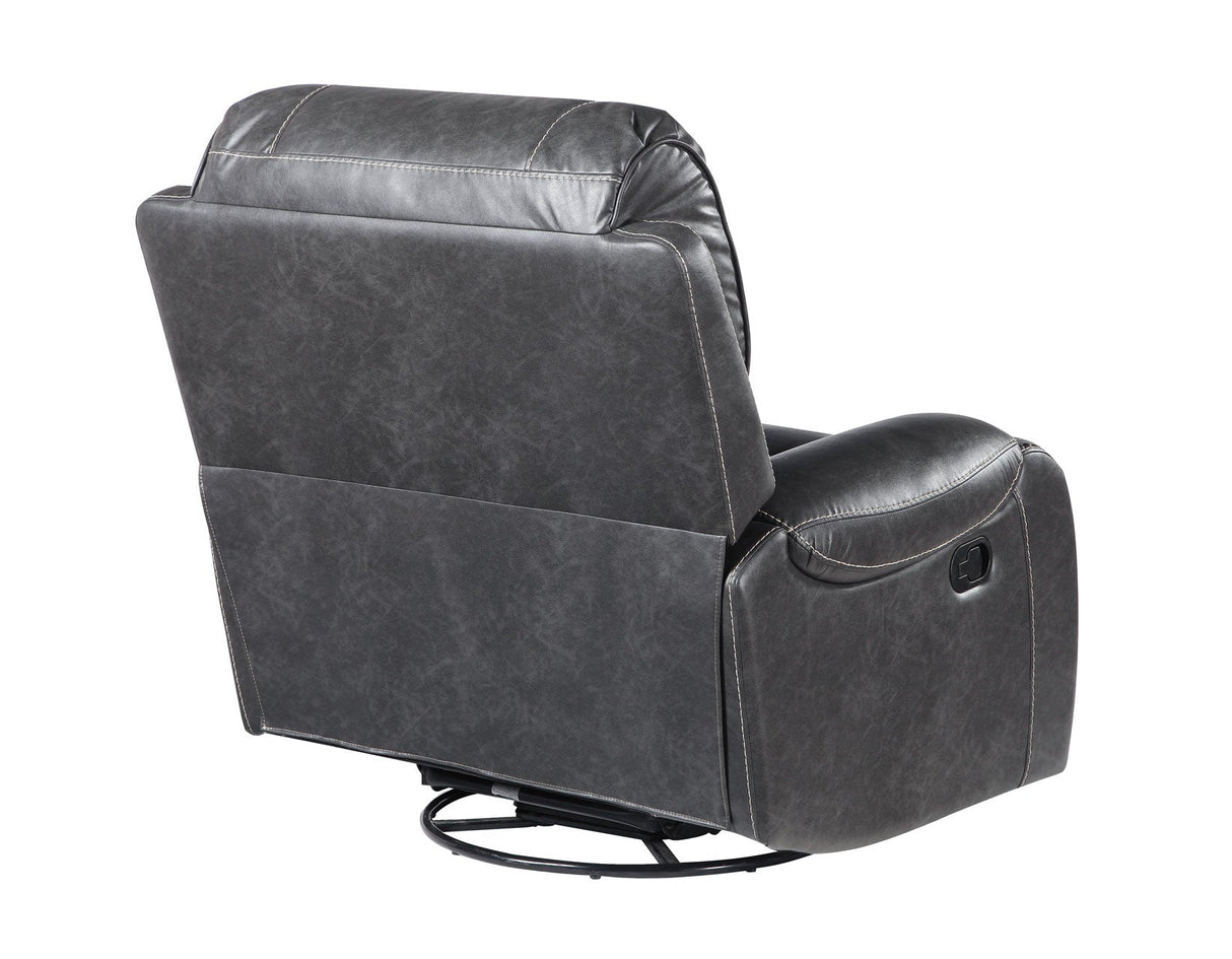 Keily Manual Swivel Glider Recliner, Grey