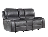 Keily Manual Glider Reclining Loveseat, Grey by Steve Silver at Eve Furniture
