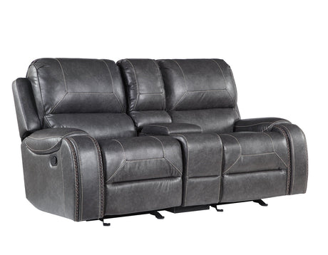 Keily Manual Glider Reclining Loveseat, Grey by Steve Silver at Eve Furniture