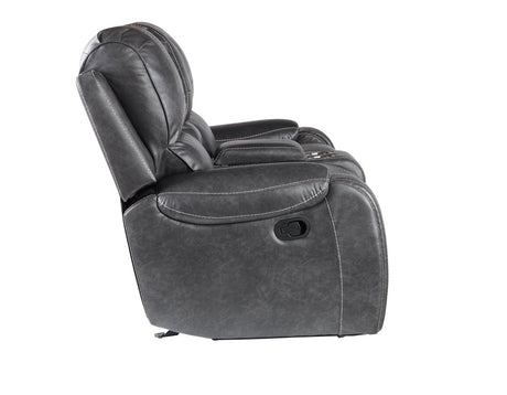 Keily Manual Glider Reclining Loveseat, Grey by Steve Silver at Eve Furniture