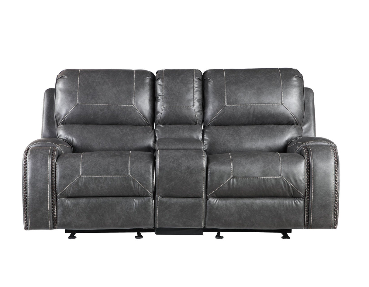 Keily Manual Glider Reclining Loveseat, Grey by Steve Silver at Eve Furniture