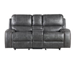 Keily Manual Glider Reclining Loveseat, Grey by Steve Silver at Eve Furniture