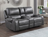 Keily Manual Glider Reclining Loveseat, Grey by Steve Silver at Eve Furniture