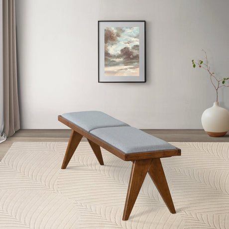 Keira Bench (Grey Fabric) by Ashcroft Furniture at Eve Furniture