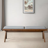 Keira Bench (Grey Fabric) by Ashcroft Furniture at Eve Furniture