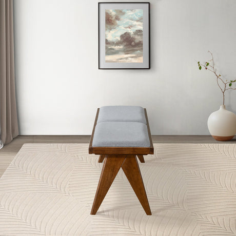 Keira Bench (Grey Fabric) by Ashcroft Furniture at Eve Furniture