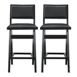 Keira Black PU Bar Stool (Set of 2) by Ashcroft Furniture at Eve Furniture