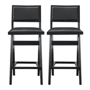 Keira Black PU Bar Stool (Set of 2) by Ashcroft Furniture at Eve Furniture