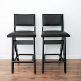 Keira Black PU Bar Stool (Set of 2) by Ashcroft Imports at Eve Furniture