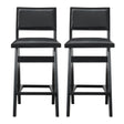 Keira Black PU Bar Stool (Set of 2) by Ashcroft Imports at Eve Furniture