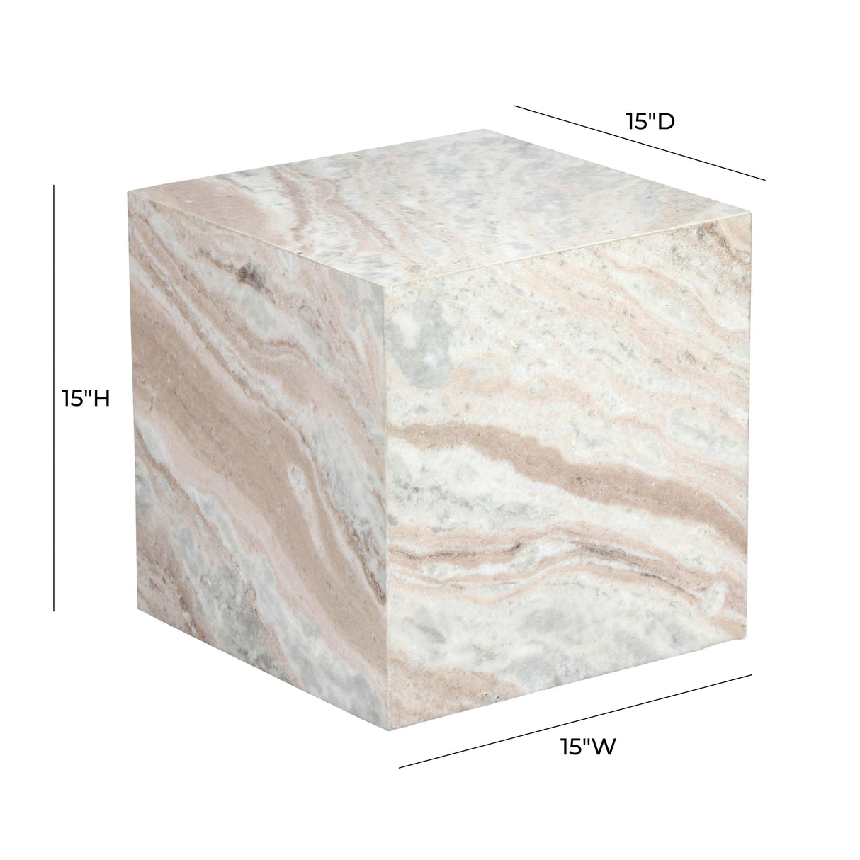 Keira Marble Side Table by TOV Furniture at Eve Furniture