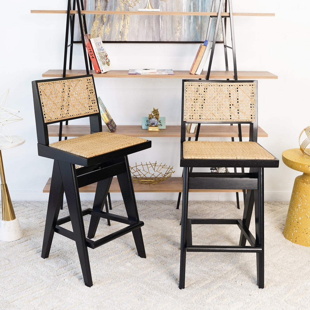 Keira Rattan Bar Stool (Set of 2) by Ashcroft Furniture at Eve Furniture