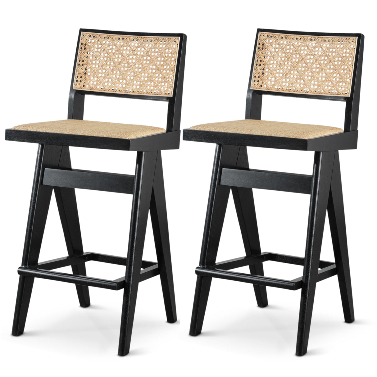 Keira Rattan Bar Stool (Set of 2) by Ashcroft Furniture at Eve Furniture