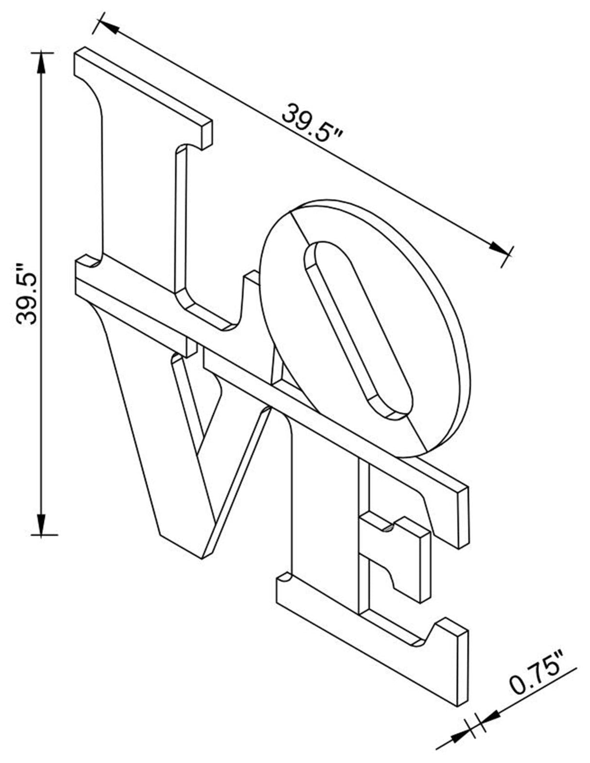 Keiran Letter Shaped Wall Mirror