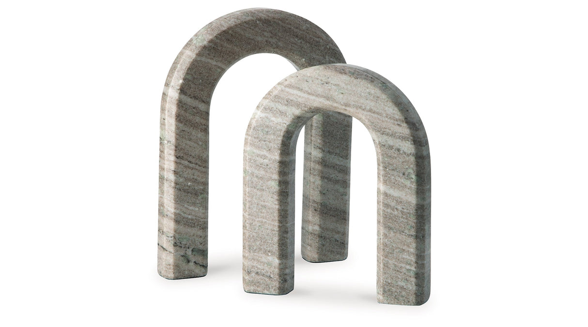 Keithton Taupe Sculpture Set by ASHLEY FURNITURE at Eve Furniture
