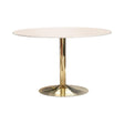 Kella Natural Marble and Gold Round Dining Table by Coaster at Eve Furniture