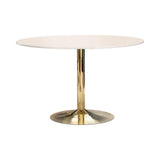 Kella Natural Marble/Gold Round Dining Table