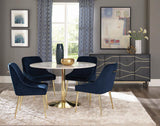 Kella Natural Marble/Gold Round Dining Table