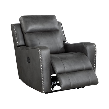 Kellen Smoky Gray Power Double Reclining Living Room Set by Homelegance at Eve Furniture