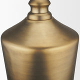 Keller Tall Antiqued Brass Metal 1-Light Pendant by Mercana at Eve Furniture