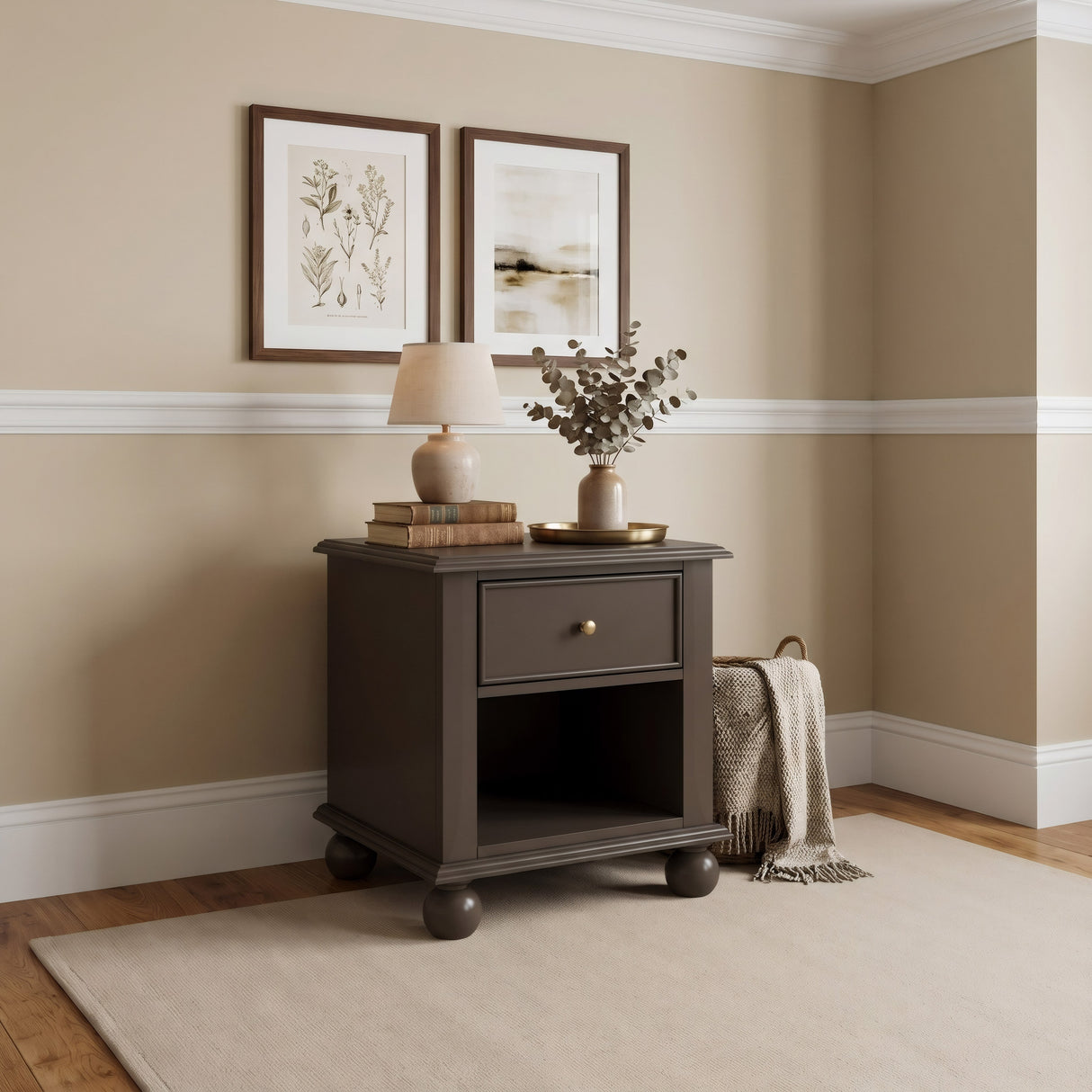 Kellie Bourbon 1-Drawer Nightstand