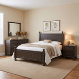 Kellie Bourbon King Panel Bed