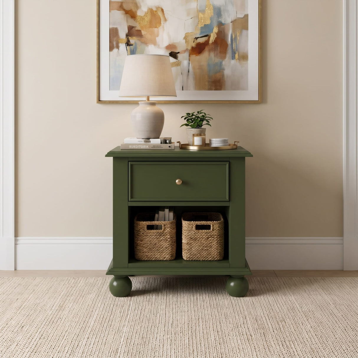 Kellie Juniper 1-Drawer Nightstand