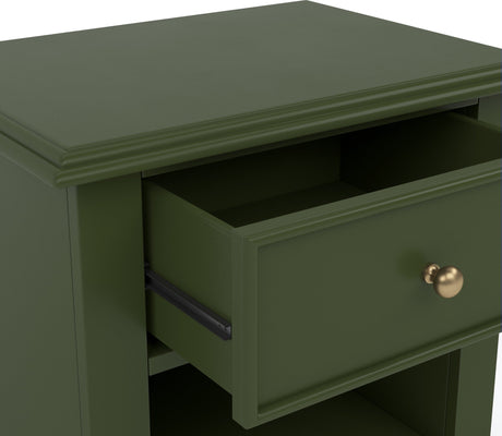 Kellie Juniper 1-Drawer Nightstand by Modus Furniture at Eve Furniture