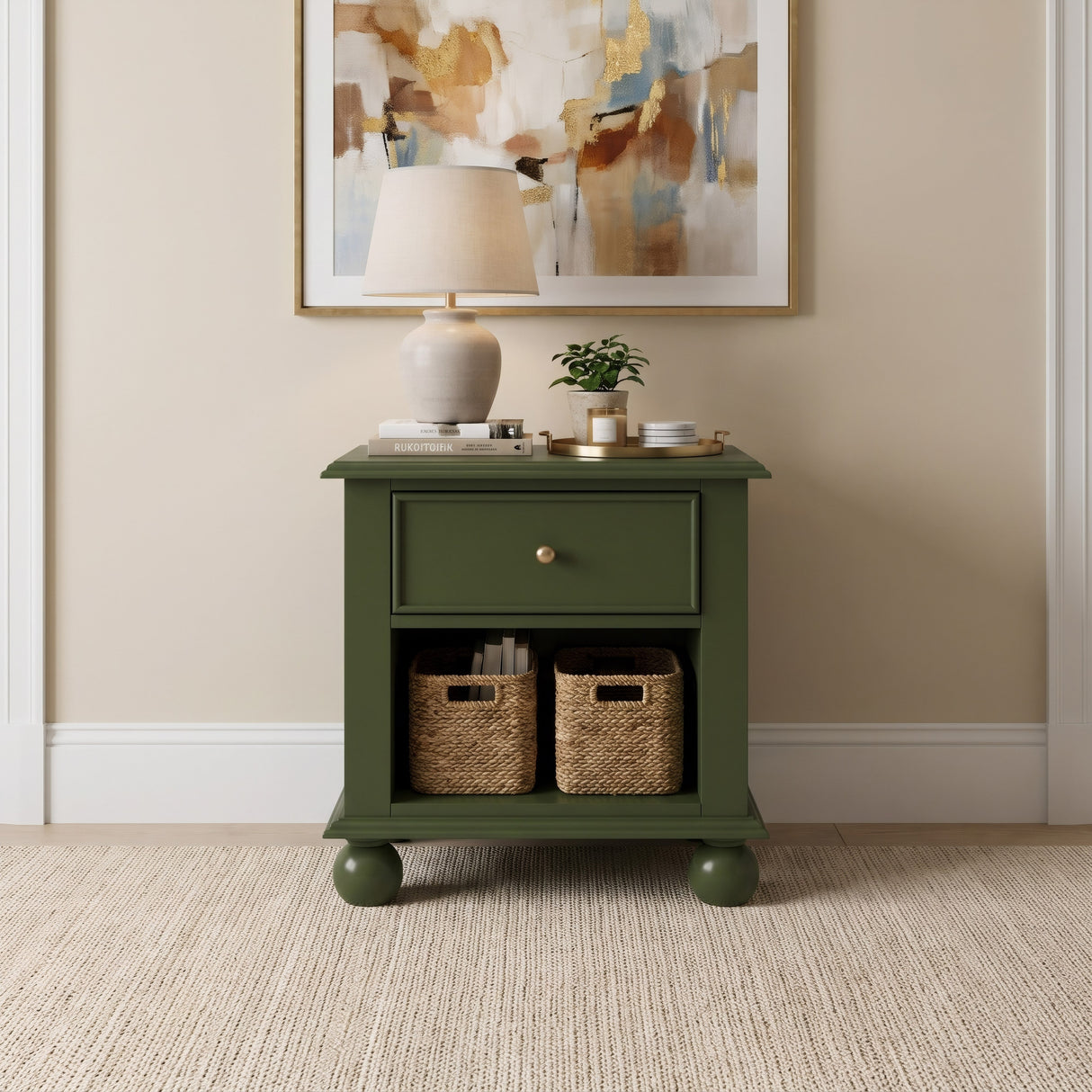 Kellie Juniper 1-Drawer Nightstand