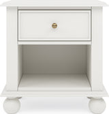 Kellie Milkstone 1-Drawer Nightstand by Modus Furniture at Eve Furniture