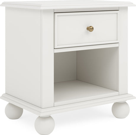 Kellie Milkstone 1-Drawer Nightstand by Modus Furniture at Eve Furniture