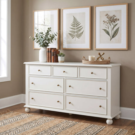 Kellie Milkstone 7-Drawer Dresser by Modus Furniture at Eve Furniture