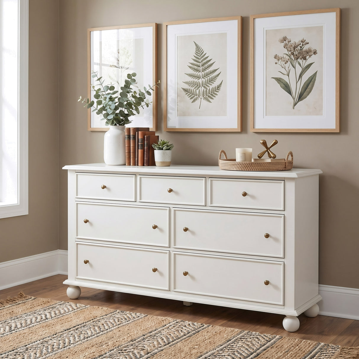 Kellie Milkstone 7-Drawer Dresser