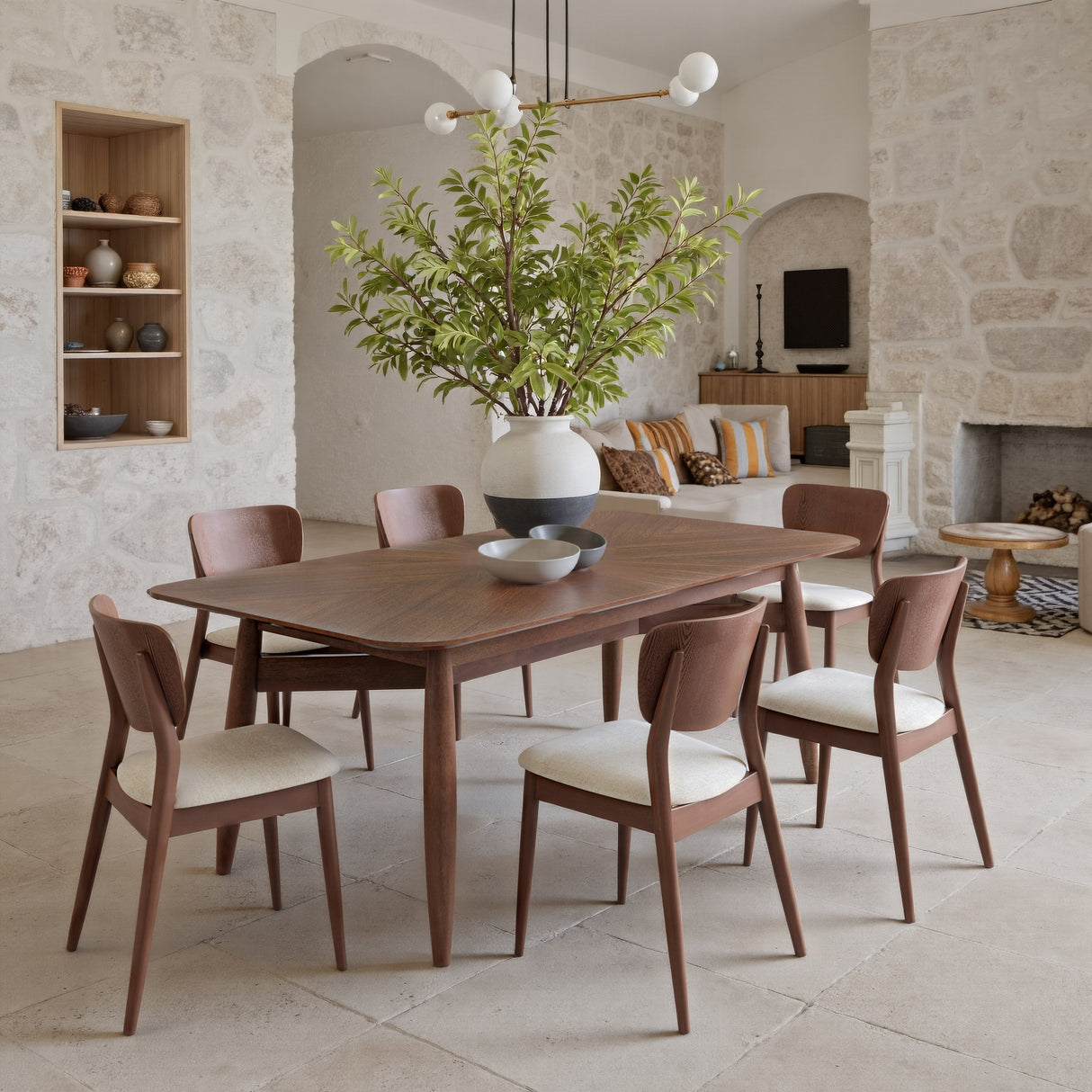 Kellua Beige & Walnut Dining Chair (Set of 2) by Zuomod at Eve Furniture