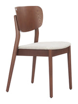 Kellua Beige & Walnut Dining Chair (Set of 2) by Zuomod at Eve Furniture