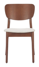 Kellua Beige & Walnut Dining Chair (Set of 2) by Zuomod at Eve Furniture