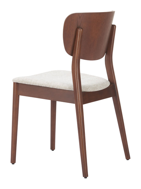 Kellua Beige & Walnut Dining Chair (Set of 2) by Zuomod at Eve Furniture