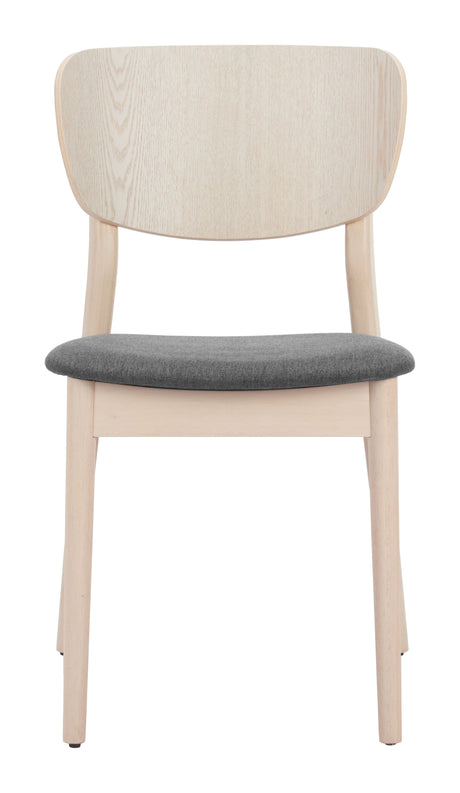 Kellua Gray & Natural Dining Chair (Set of 2) by Zuomod at Eve Furniture