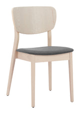 Kellua Gray & Natural Dining Chair (Set of 2) by Zuomod at Eve Furniture